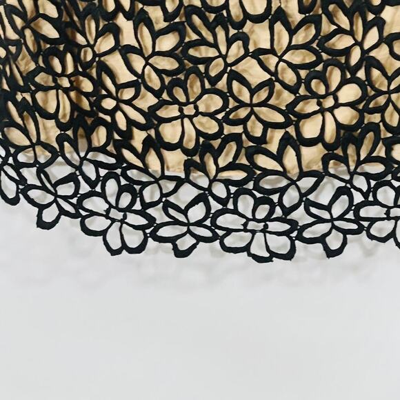 Lela Rose for Target Lace Tank Top Black Champagne Floral Retro Glam Small - Picture 7 of 10